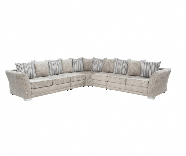 Essex Chenille Fabric Corner Sofa - Premium Luxury | LSW Sofas