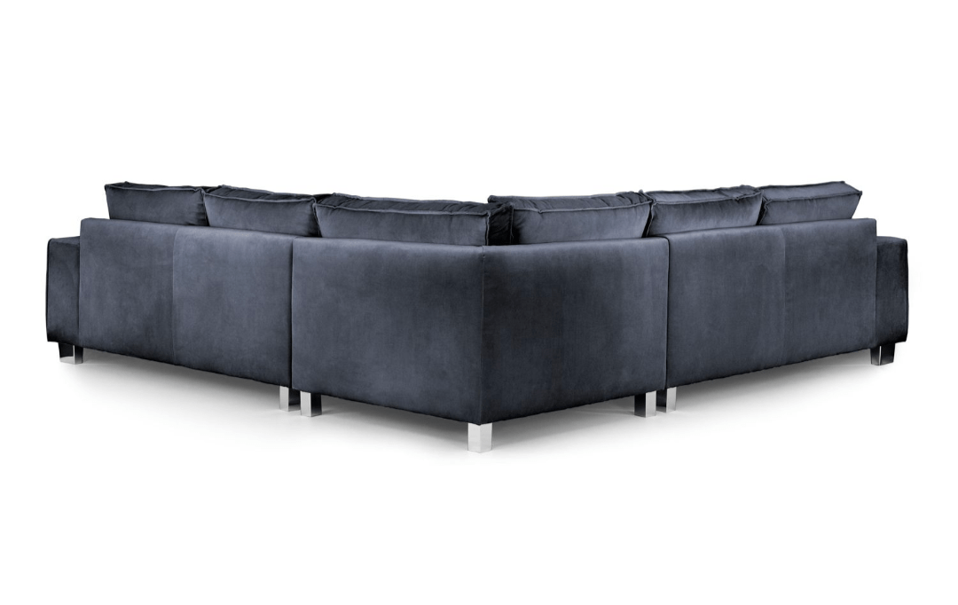 Sloane Plush Velvet Fabric U Shape Sofa Collection - Lakeland Sofa Warehouse