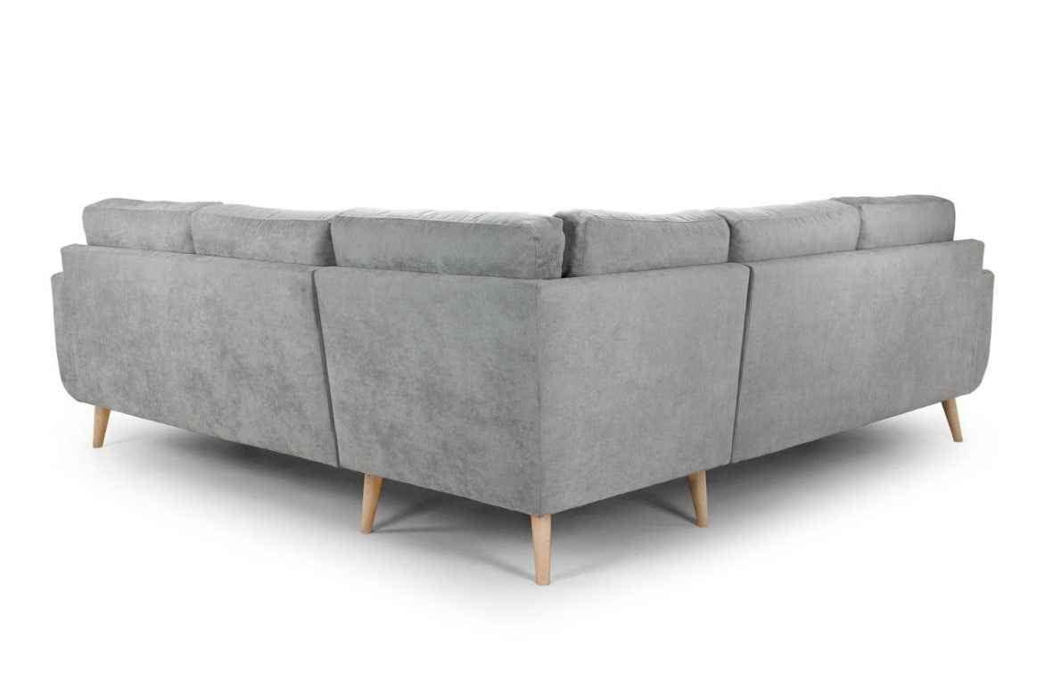 Anthorn Grey Fabric Corner Sofa