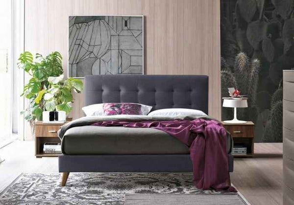Novara Premium Fabric Bed - Luxury Upholstered Frame | LSW Sofas