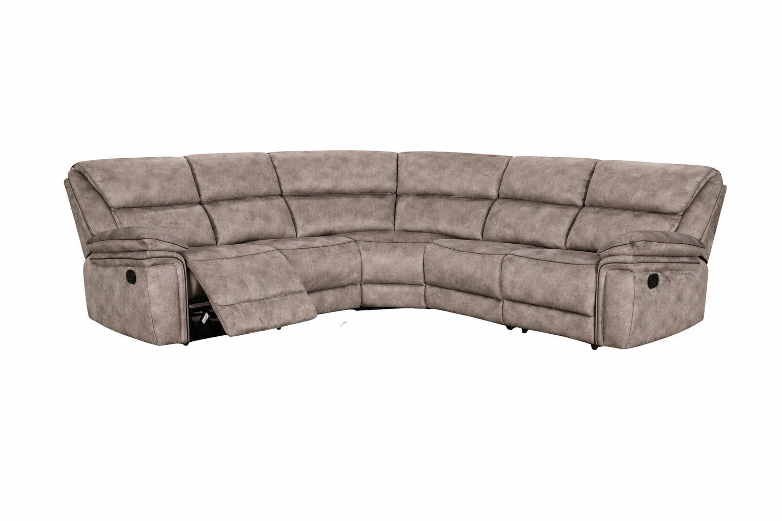Milano Suede Fabric Reclining Corner Sofa Premium | LSW Sofas