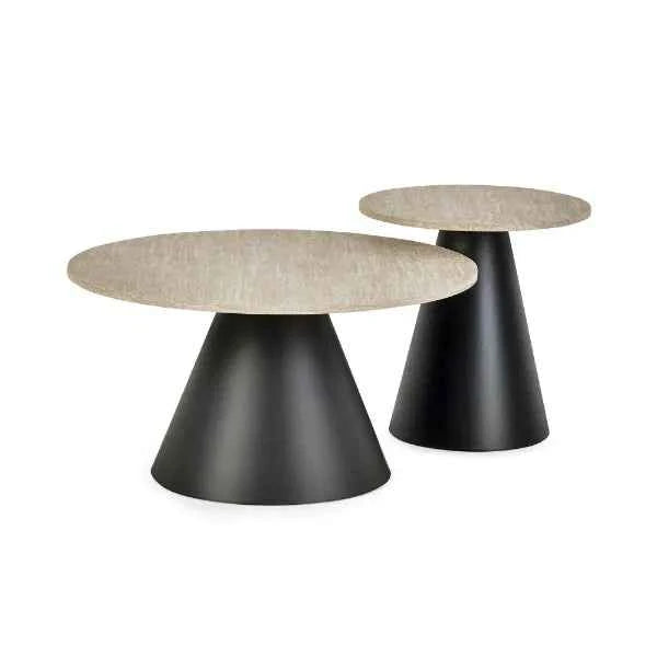Elgon Metal Luxury Coffee and Lamp Table Set | LSW Sofas