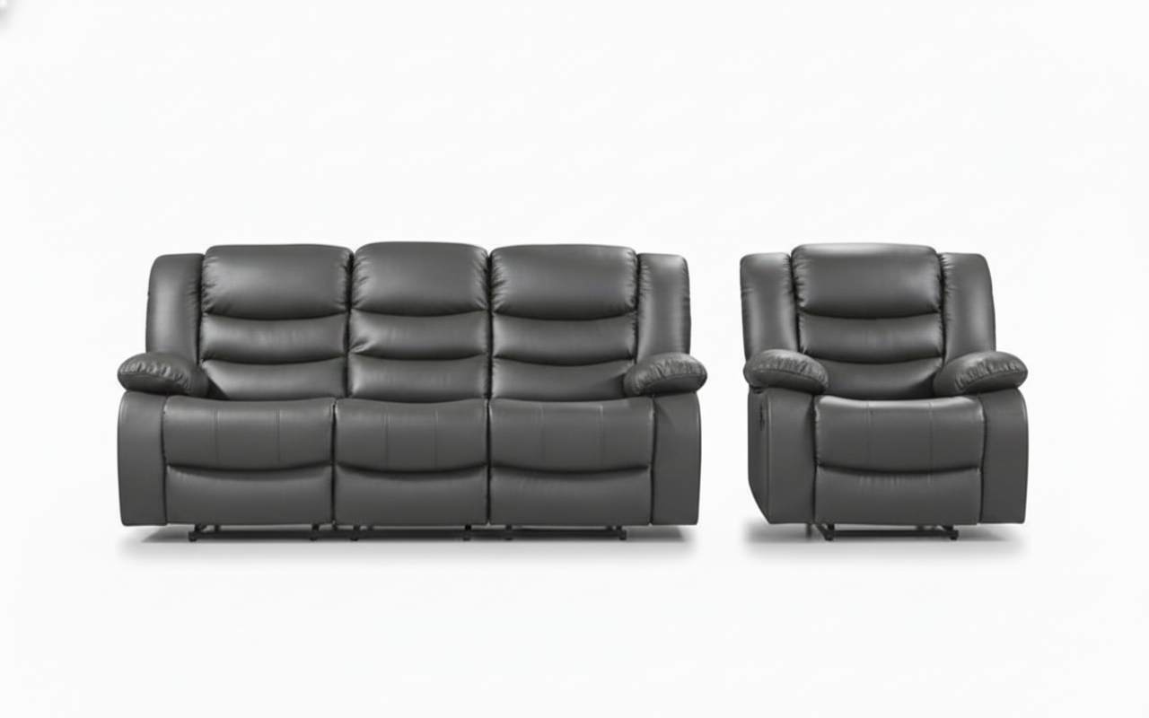 Rosley LeatherAire Recliner Sofa | Premium Luxury LSW Sofas