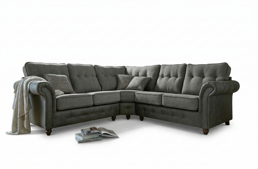 Barcelona Two Tone Fabric Corner Sofa