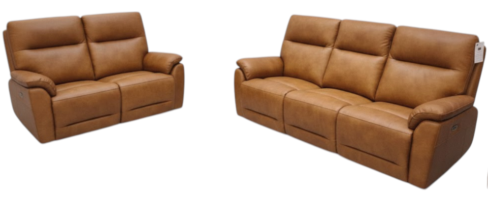 Primo Premium Real Leather Recliner Sofa | LSW Sofas