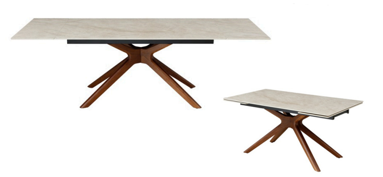 Umbria Sintered Stone and Wood Dining Table Premium LSW Sofas