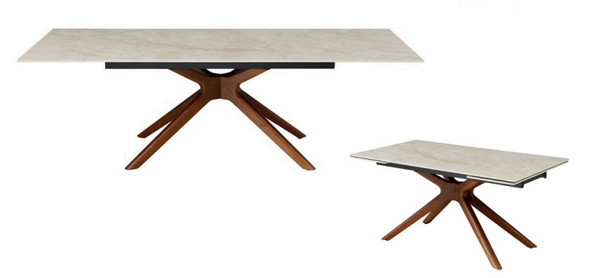 Umbria Sintered Stone and Wood Dining Table Premium LSW Sofas