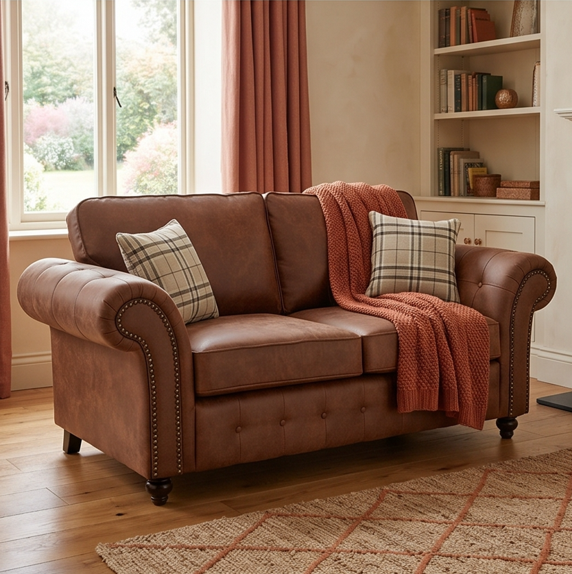 Oakland Tan Nubuck Sofa