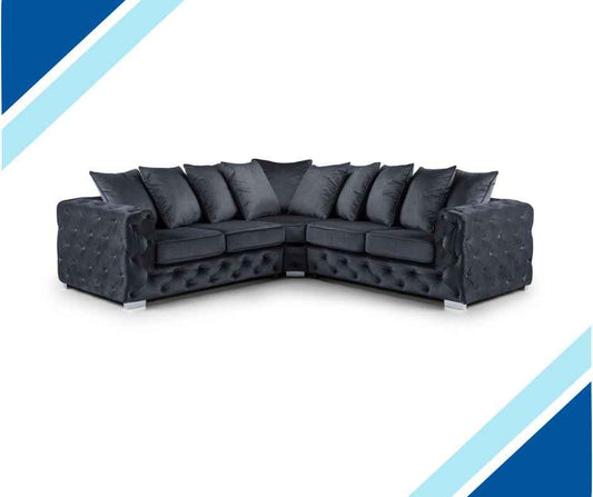 Asby Fabric Full Corner Sofa