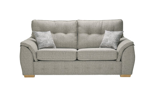 Ashley Fabric Sofa Collection, a grey two-seater sofa with patterned cushions.
