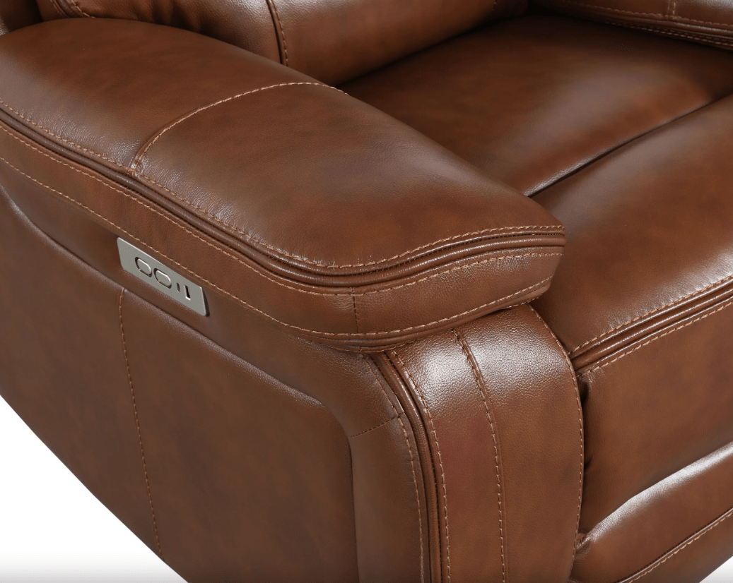 Belgravia Real Leather Power Recliner - Lakeland Sofa Warehouse