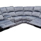 Brentwood Fabric Corner Sofa Recliner - Grey Fabric With Console - Lakeland Sofa Warehouse