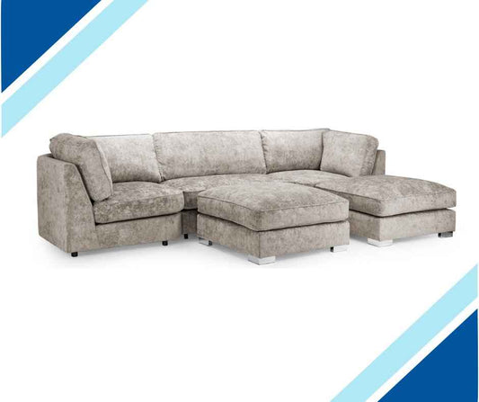 Bishop Fabric U Shaped Modular Corner Suite Sofa (Build your own)