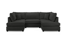 Carnaby Premium Fabric U Shaped Corner Sofa | LSW Sofas