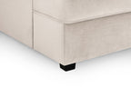 Carnabie U Shaped Plush Velvet Corner Sofa with black feet.
