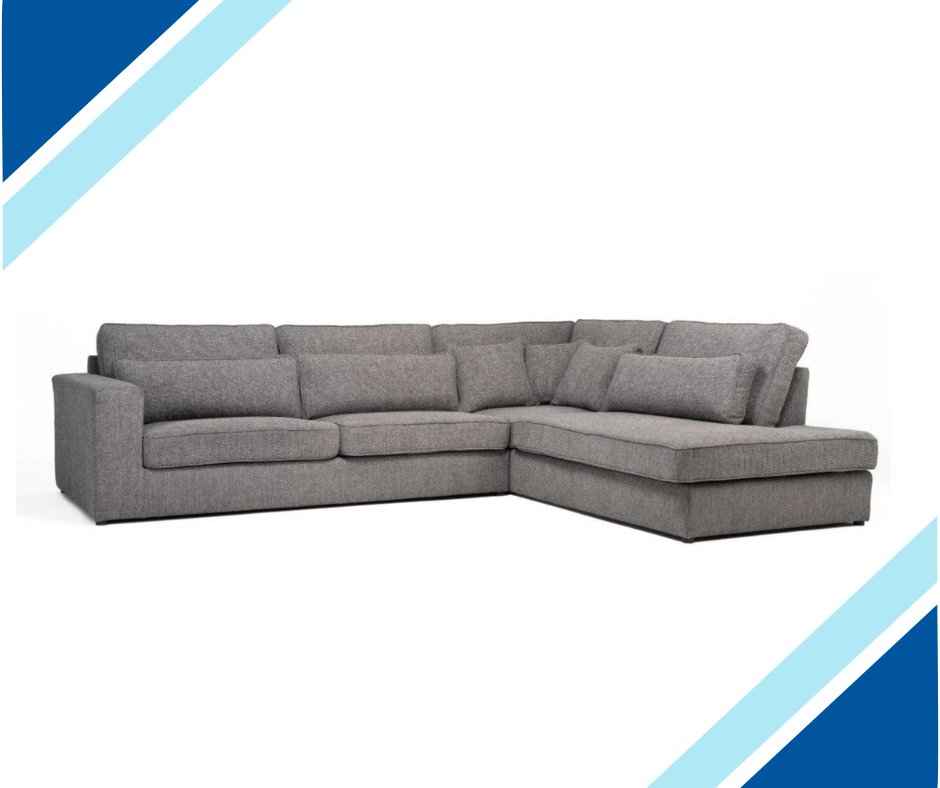 Cartmel Fabric Chunky Corner Sofa Suite -Mushroom