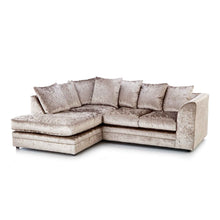 Chicago Crushed Velvet Corner Sofa | Luxury LSW Sofas