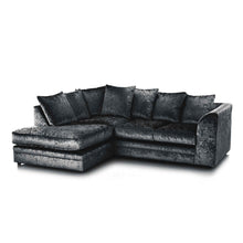 Chicago Crushed Velvet Corner Sofa | Luxury LSW Sofas