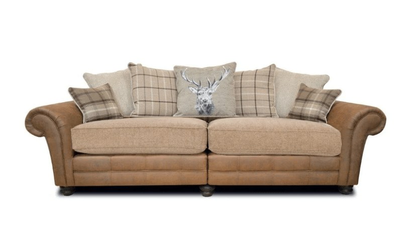 The Darwin Two Tone Fabric Corner Sofa Collection - Lakeland Sofa Warehouse