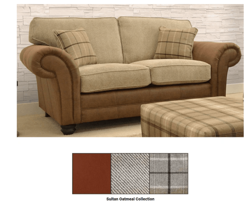 The Darwin Two Tone Fabric Corner Sofa Collection - Lakeland Sofa Warehouse