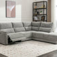 Ellie Grey Fabric Power Recliner Chaise Corner Sofa - Lakeland Sofa Warehouse