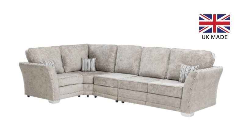 Essex Chenille Fabric Corner Sofa - Premium Luxury | LSW Sofas
