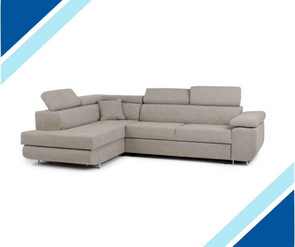 Hilton Storage Corner Sofa Bed With Headrests
