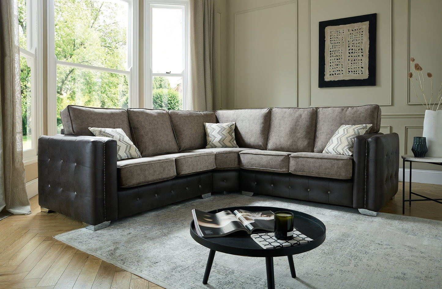Horizon Two Tone Corner Sofa Collection - Lakeland Sofa Warehouse