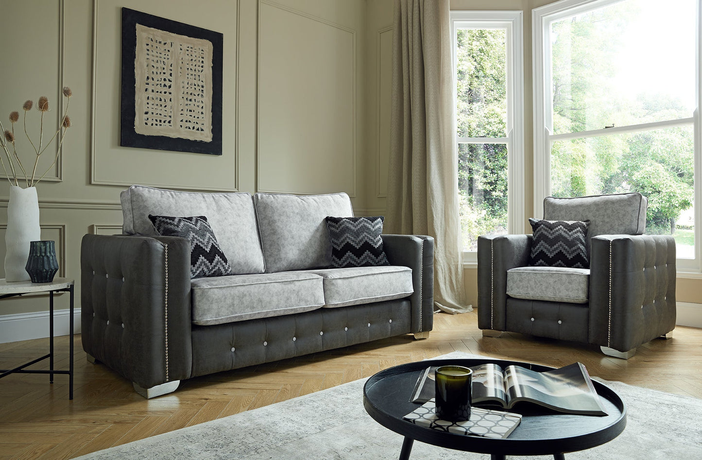 Horizon Two Tone Corner Sofa Collection - Lakeland Sofa Warehouse