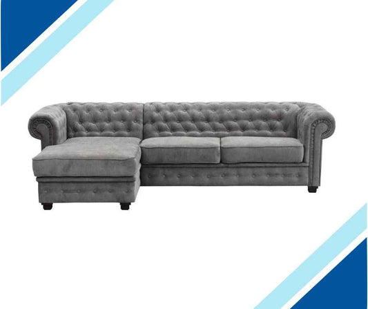 Ireby Chesterfield Corner sofa - Grey