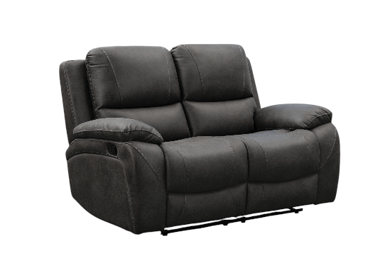 Isobella Fabric Reclining Sofa with twin padded arms and deep cushions.