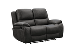 Isobella Fabric Reclining Sofa with twin padded arms and deep cushions.