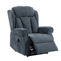 Elterwater fabric rise and recline chair in dark gray.