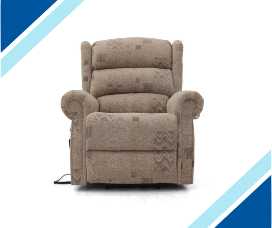 Windermere Patterned Rise and Recline Armchair Electric Dual Motor - Lakeland Sofa Warehouse