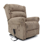Windermere patterned electric dual motor rise and recline armchair.