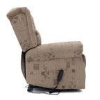 A Windermere patterned rise and recline armchair with electric dual motor controls.