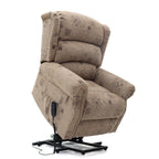 Windermere patterned rise and recline armchair with electric dual motor.