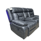 Newton LeatherAire Power Recliner Sofa - USB Ports - Grey - Lakeland Sofa Warehouse