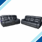 Newton LeatherAire Power Recliner Sofa - USB Ports - Grey - Lakeland Sofa Warehouse