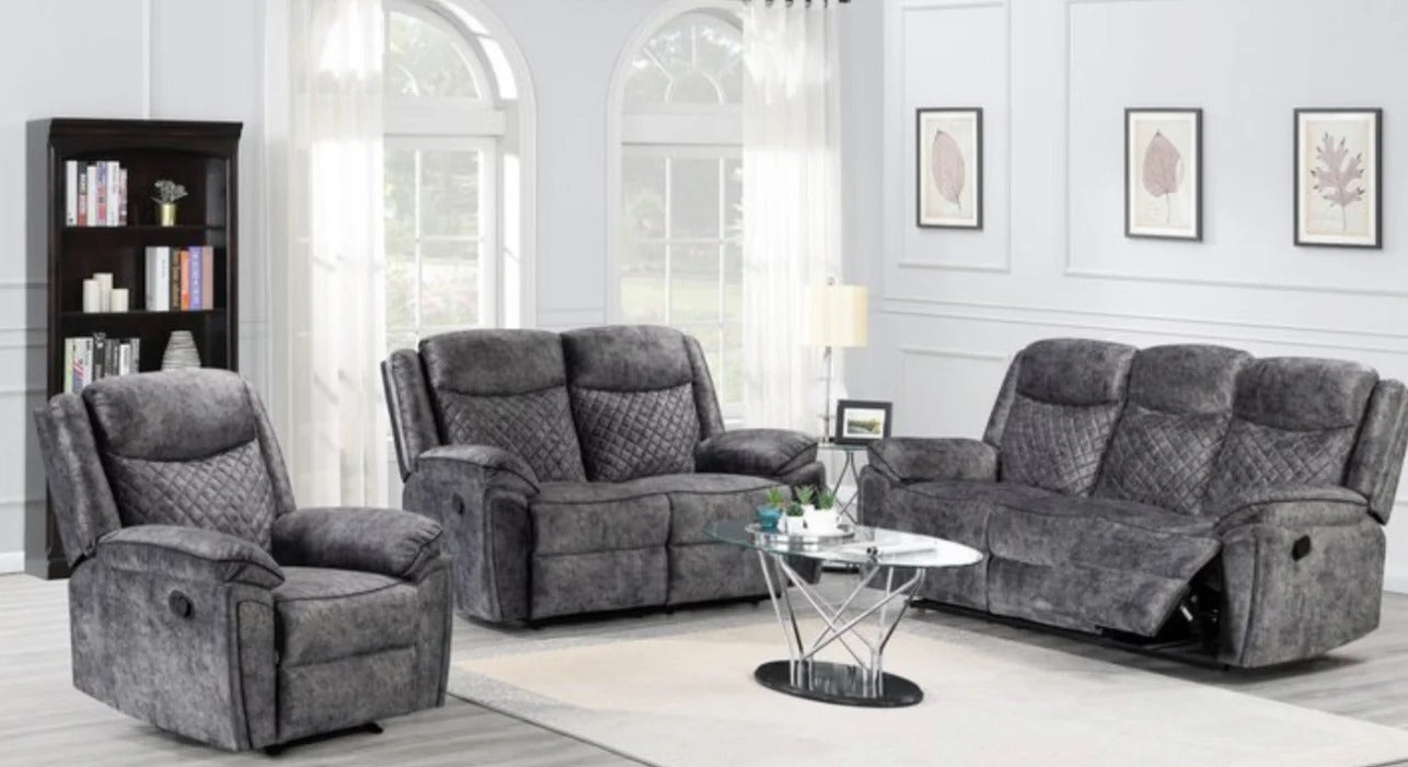 Normandy Premium Fabric Recliner Sofa | LSW Sofas