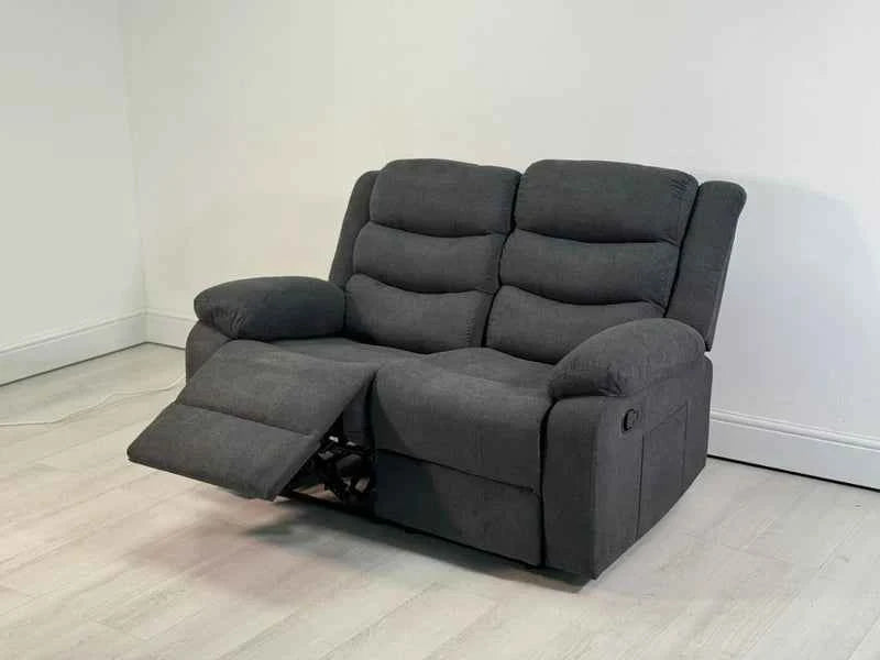 Rosley Fabric Recliner Sofa Set - Grey