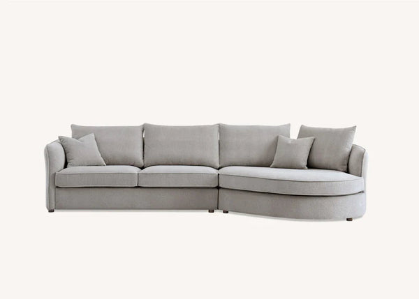 Rubin Bouclé Fabric Corner Chaise Sofa | Premium LSW Sofas