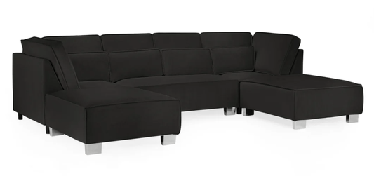 Sloane Plush Velvet Fabric U Shape Sofa Collection - Lakeland Sofa Warehouse