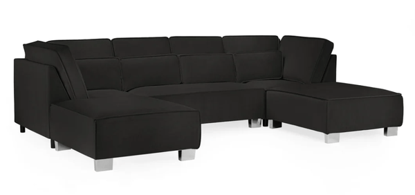 Sloane Plush Velvet U Shape Corner Sofa Premium - LSW Sofas