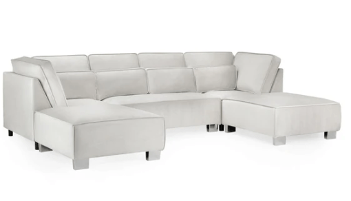 Sloane Plush Velvet Fabric U Shape Sofa Collection - Lakeland Sofa Warehouse