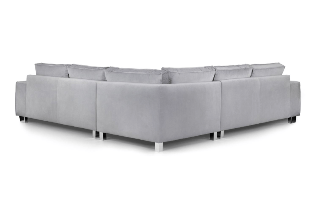 Sloane Plush Velvet Fabric U Shape Sofa Collection - Lakeland Sofa Warehouse
