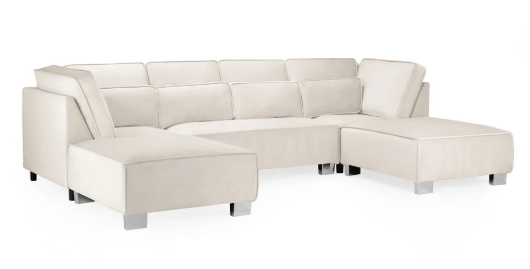 Sloane Plush Velvet Fabric U Shape Sofa Collection - Lakeland Sofa Warehouse