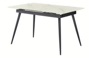 Bellagio Sintered Stone Dining Table with black legs