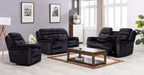 Texas Fabric Reclining Sofa Collection in charcoal.