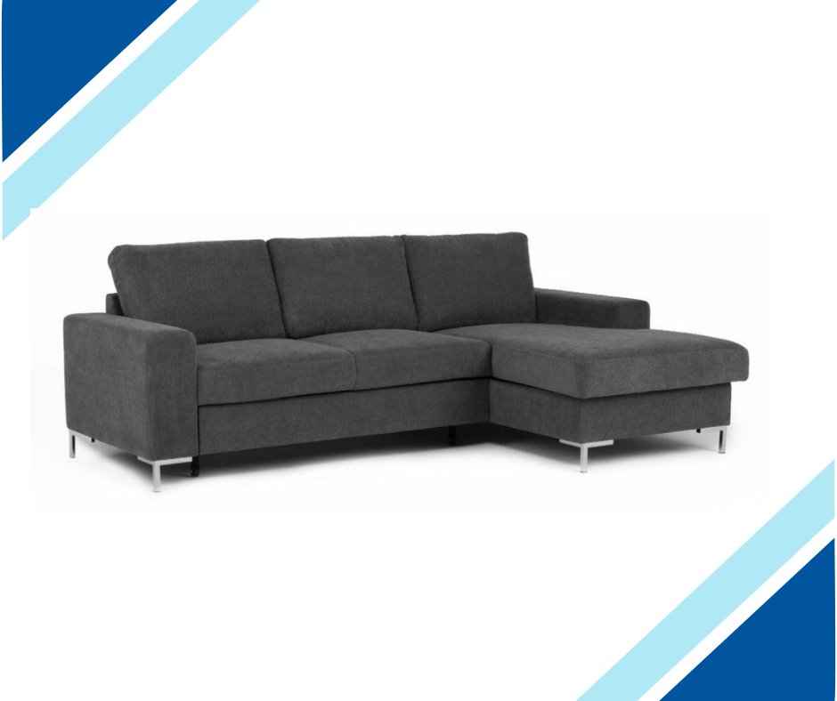 The Casterton Corner Storage Sofa Bed - Dark Grey